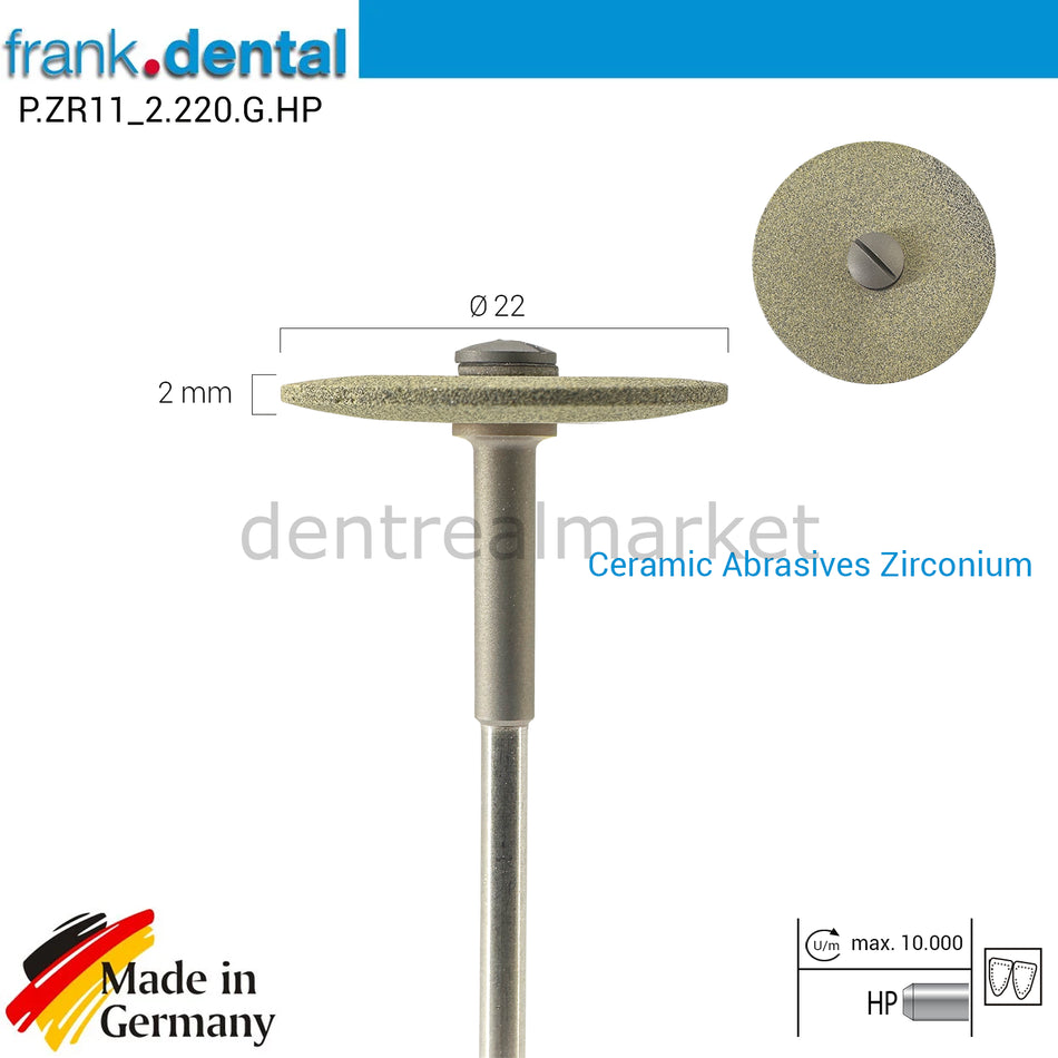 DentrealStore - Frank Dental Ceramic & Zirconium Abrasive Trimmer ZR11