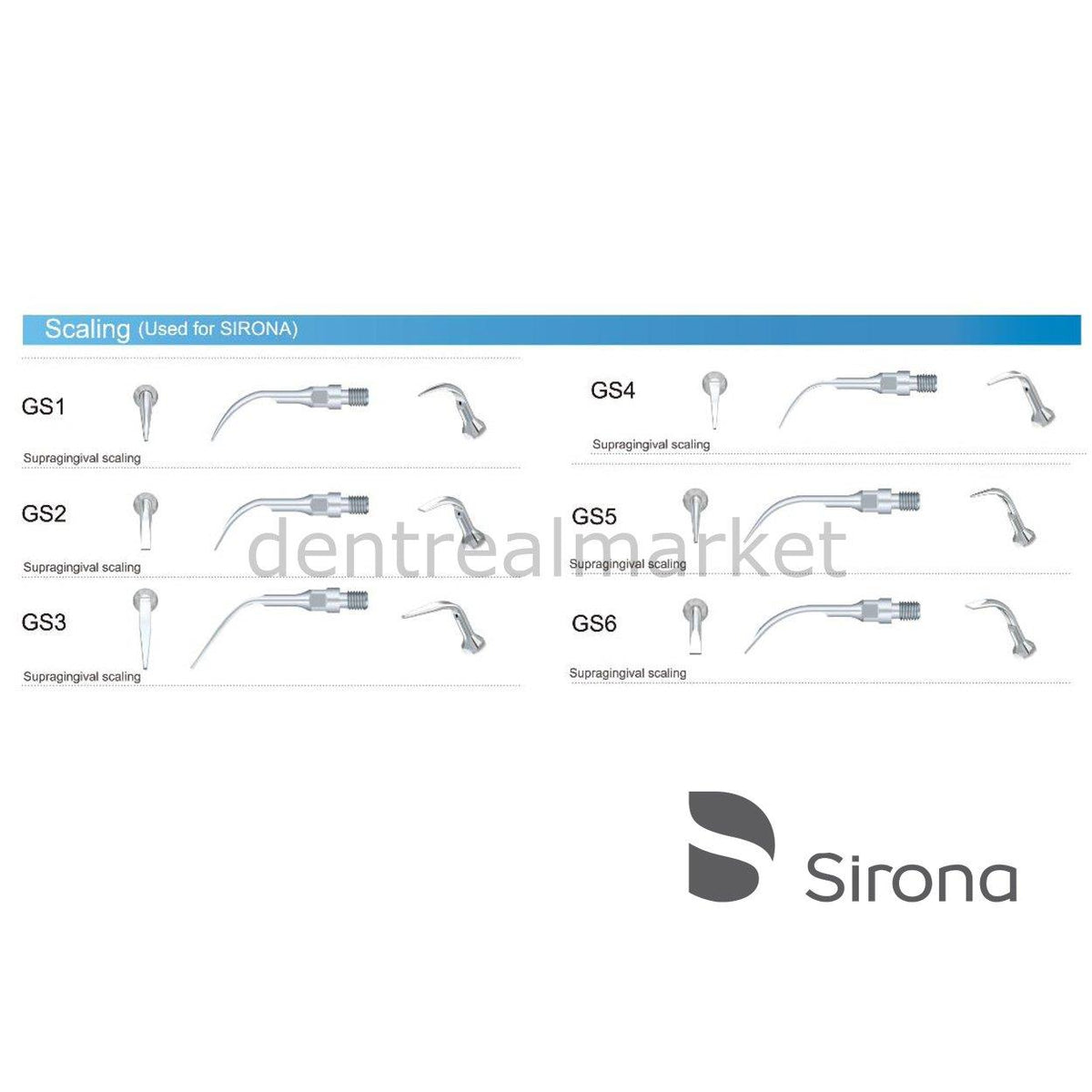 DentrealStore - Woodpecker Scaling Tips for Sirona - Scaling Tips - Compatible with Sirona Scaler