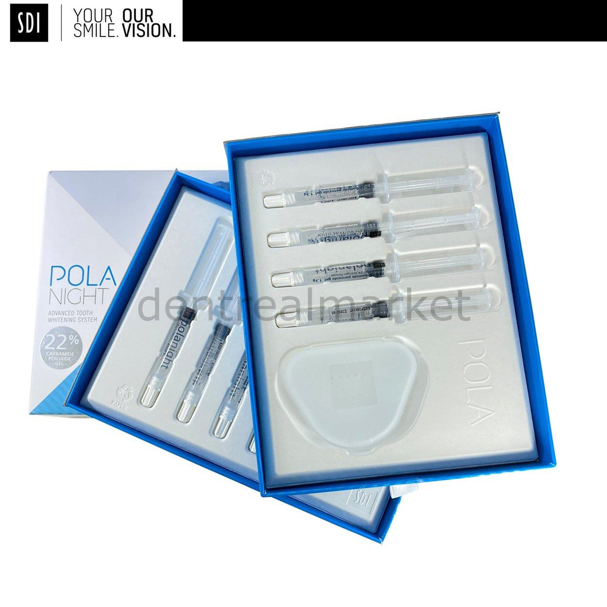DentrealStore - Sdi Dental Pola Night 22% CP- Home Teeth Whitening - 10*1.3g