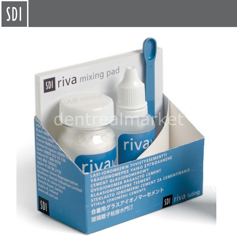 DentrealStore - Sdi Dental Riva Luting Glass Ionomer Cement Powder-Liquid 35 gr