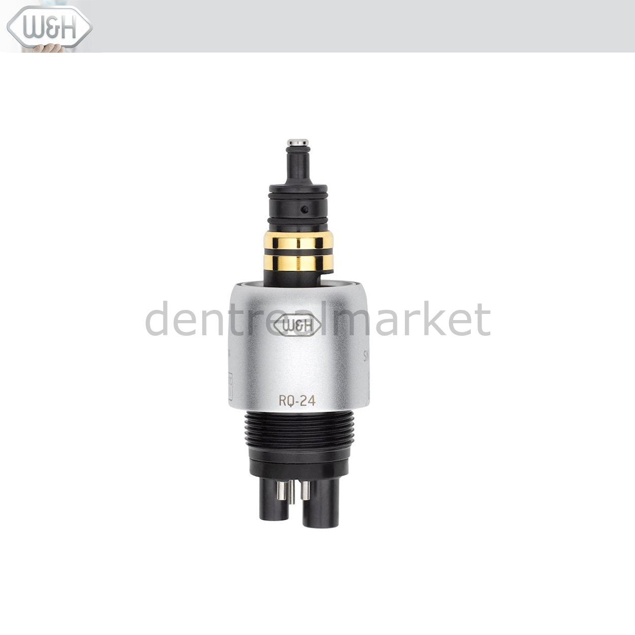 DentrealStore - W&H Dental RQ-24 Coupling with Light and 6 Hole Connection