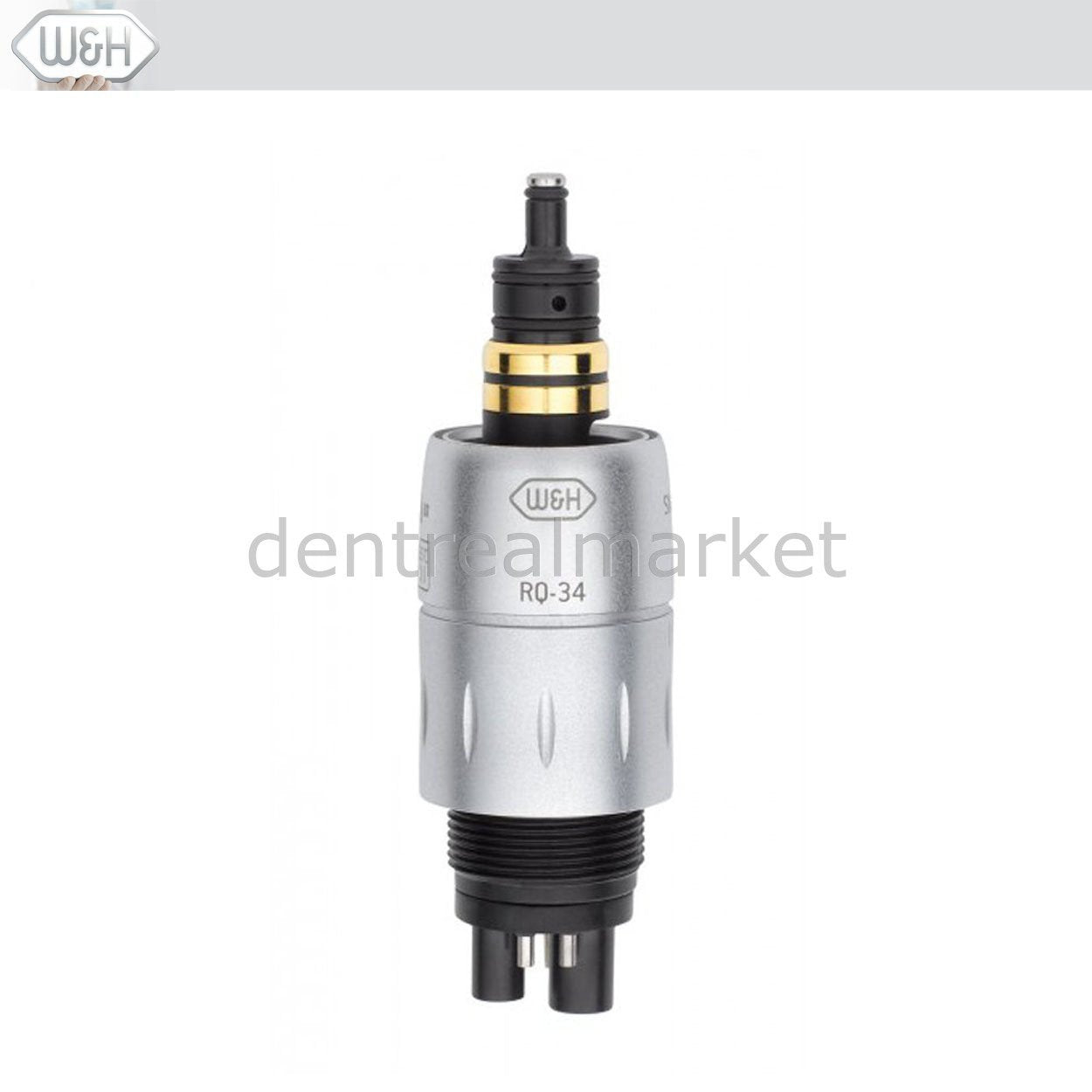 DentrealStore - W&H Dental RQ-34 RotoQuick Standard 4 Holes Lighted Adjustable Spray Cupling