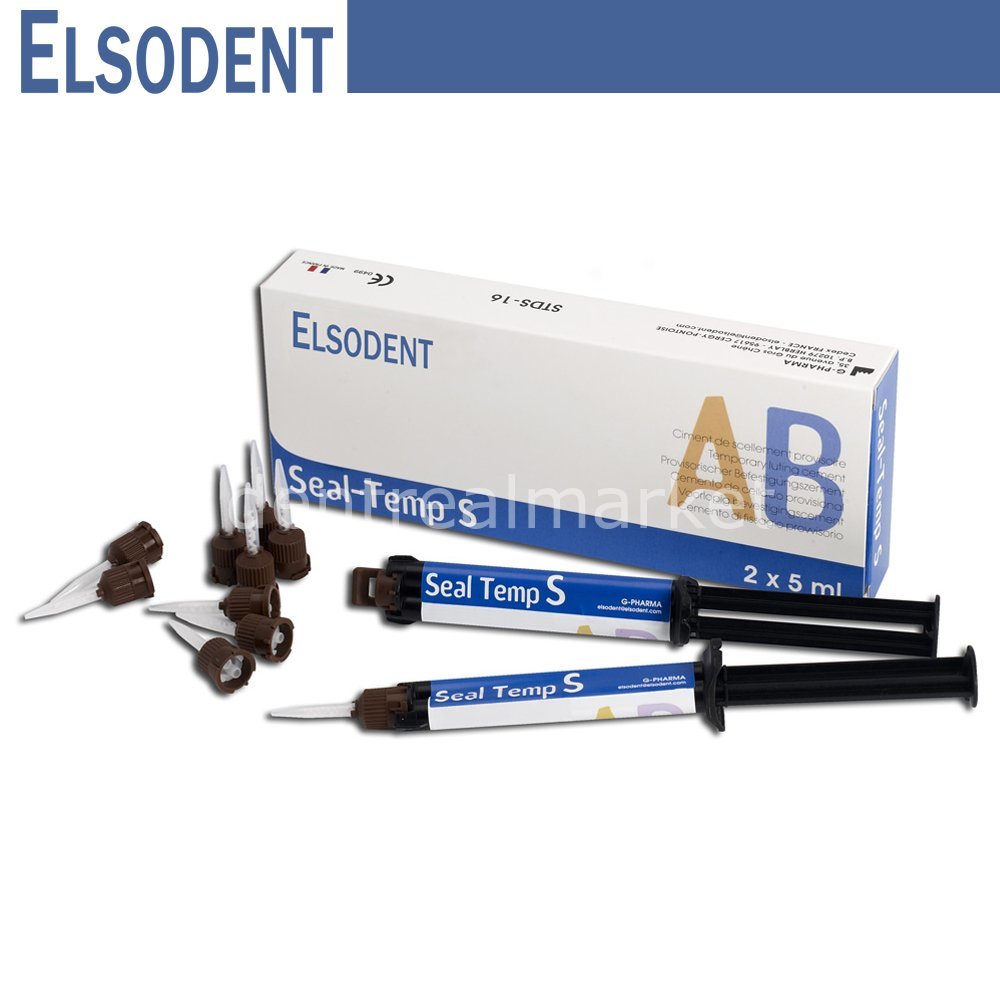 DentrealStore - Elsodent Seal Temp Implant Top Temporary Adhesive Cement 2*5 ml