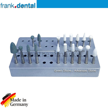 DentrealStore - Frank Dental Arkansas Stone and Green Stone Set- Composite Porcelain and Metal