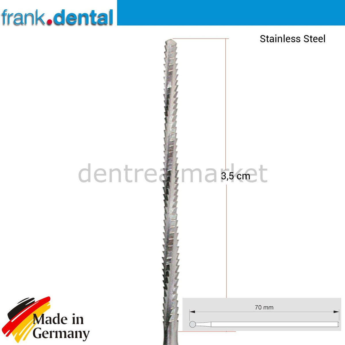 DentrealStore - Frank Dental Stainless Lindemann Bone Cutter - 169RF