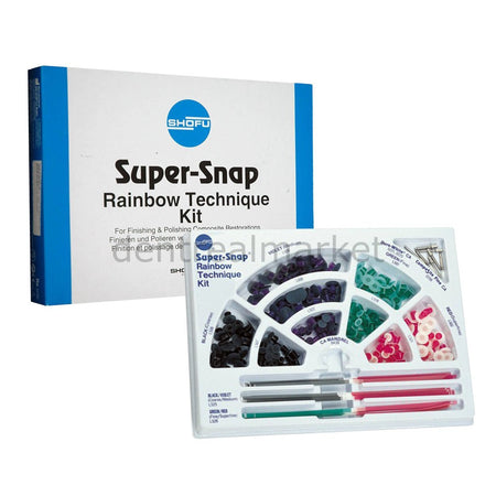 DentrealStore - Shofu Super Snap Rainbow Composite Polishing and Finishing Disc Set- 180 pcs