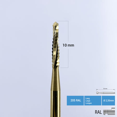 DentrealStore - Frank Dental Titanium Coated Carbide Lindemann Bone Cutter - 167 RAL & 167 RAXL