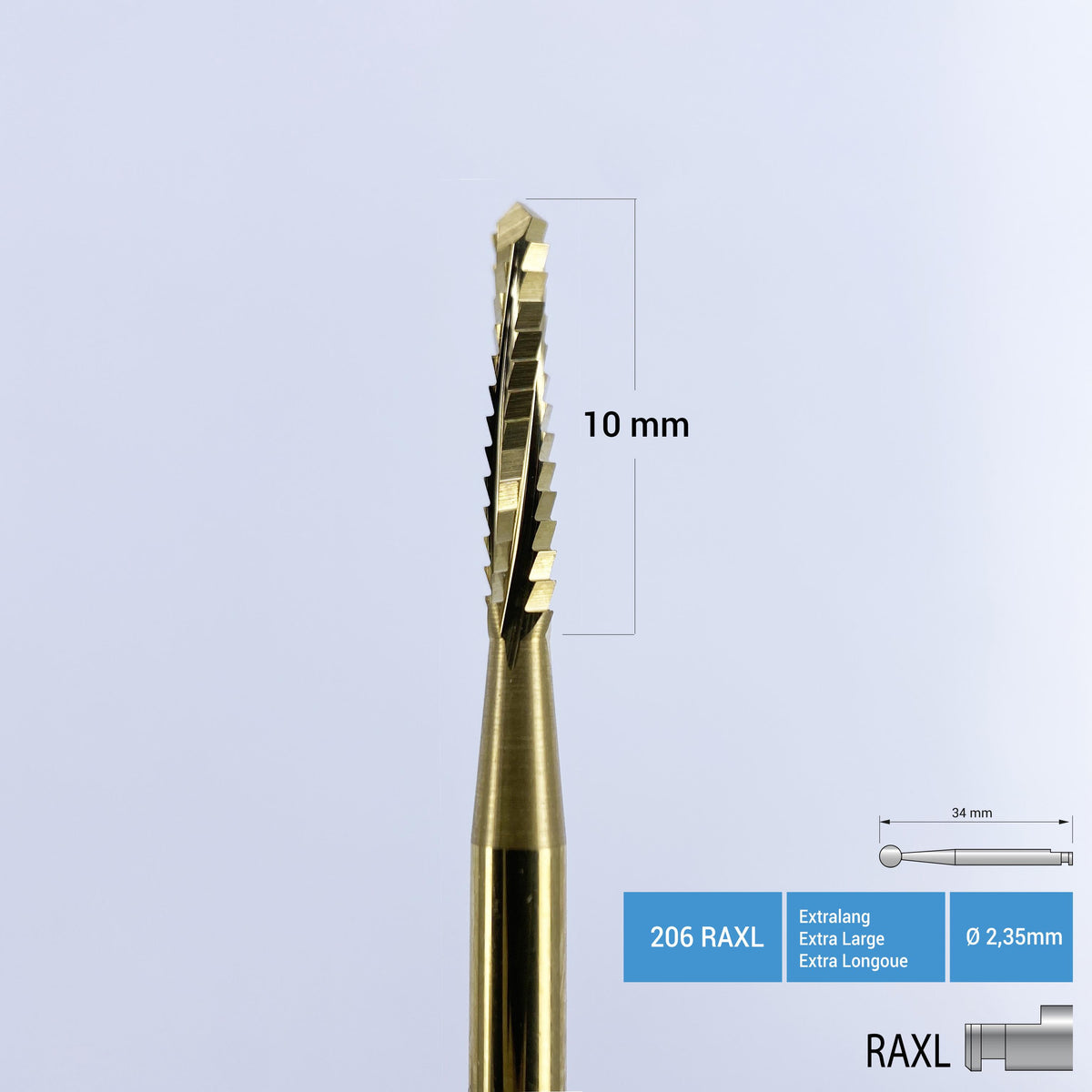 DentrealStore - Frank Dental Titanium Coated Carbide Lindemann Bone Cutter - 167 RAL & 167 RAXL