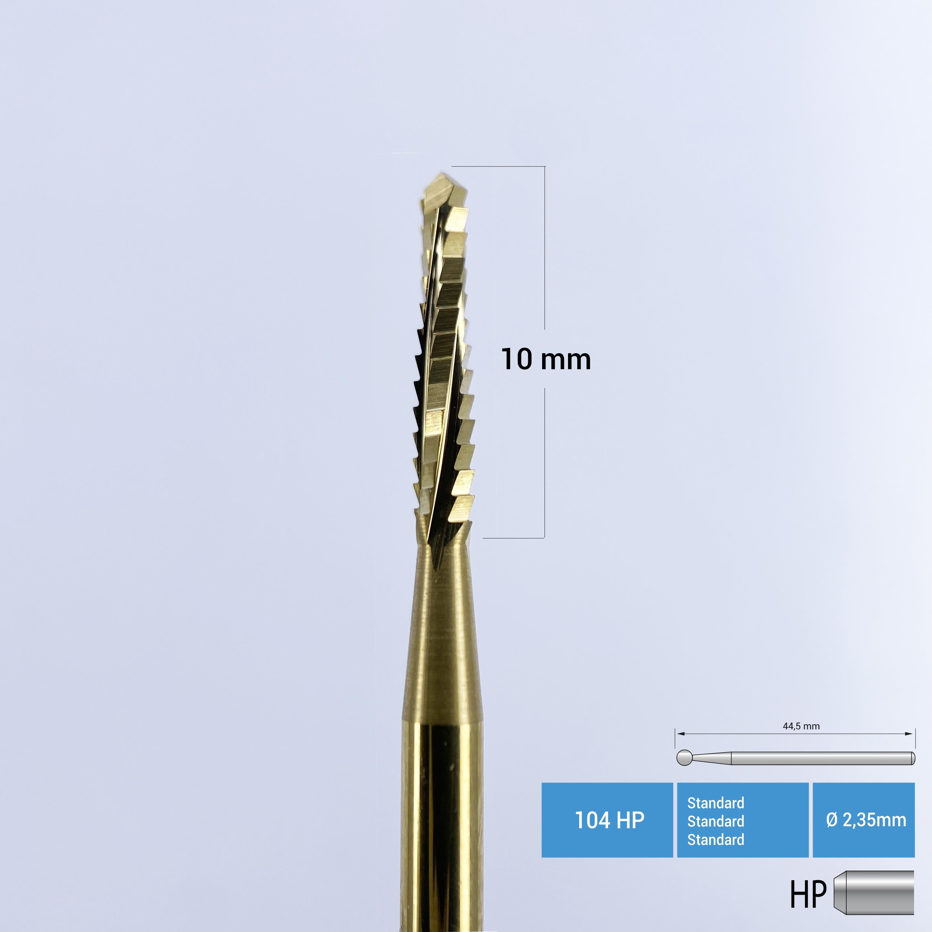 DentrealStore - Frank Dental Titanium Coated Carbide Lindemann Bone Cutter - 167 HP