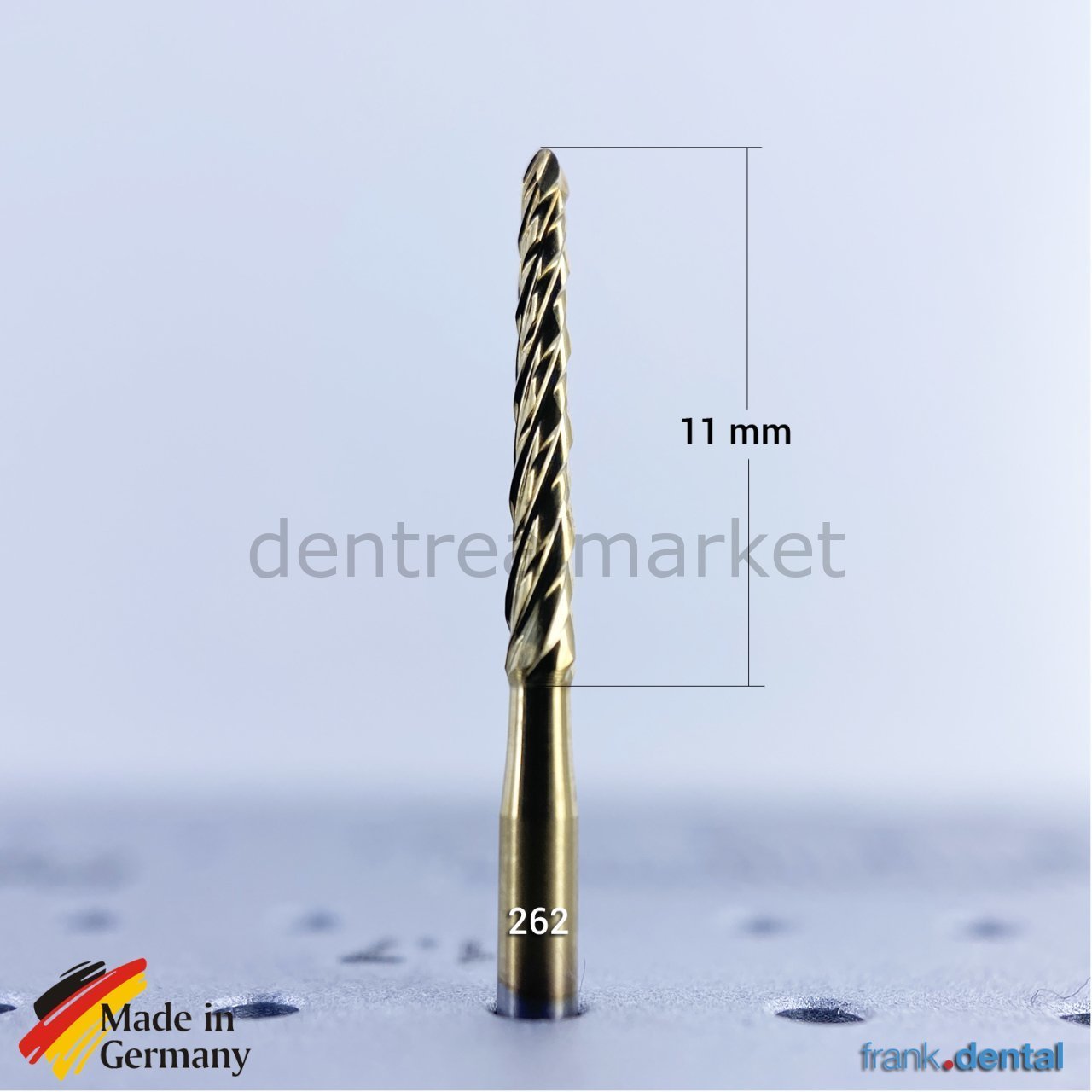 DentrealStore - Frank Dental Titanium Carpide Lindemann Surgical Bur - 262 FGXL