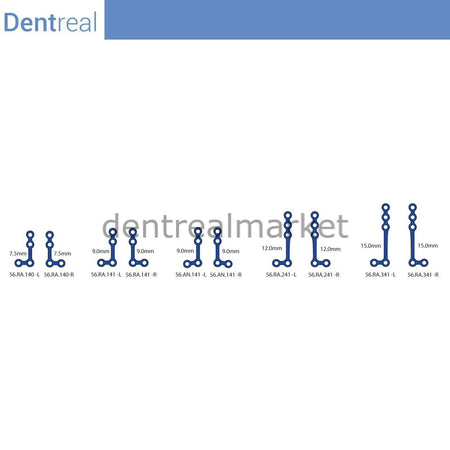 DentrealStore - Dentreal Titanium Maxillofacial Plate Micro Bone Plate 0.6 mm