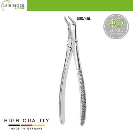 DentrealStore - Leibinger Tooth Extracting Forceps Fig.46L - Very Fine Lower Roots
