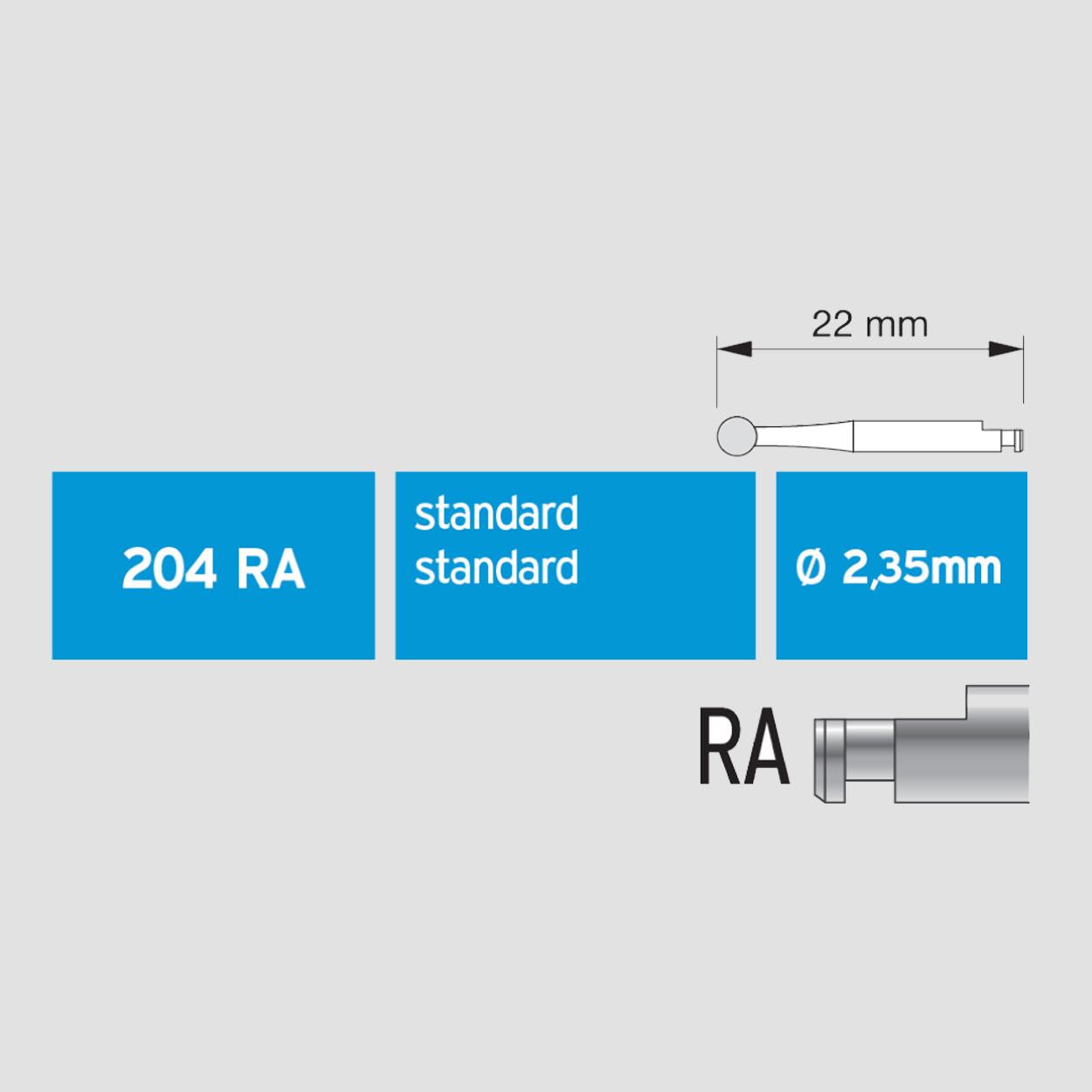 DentrealStore - Frank Dental Tungsten Carpide Rond Burs - For Contra-Angle ( RA-RAL ) - C1S - 5 Pcs