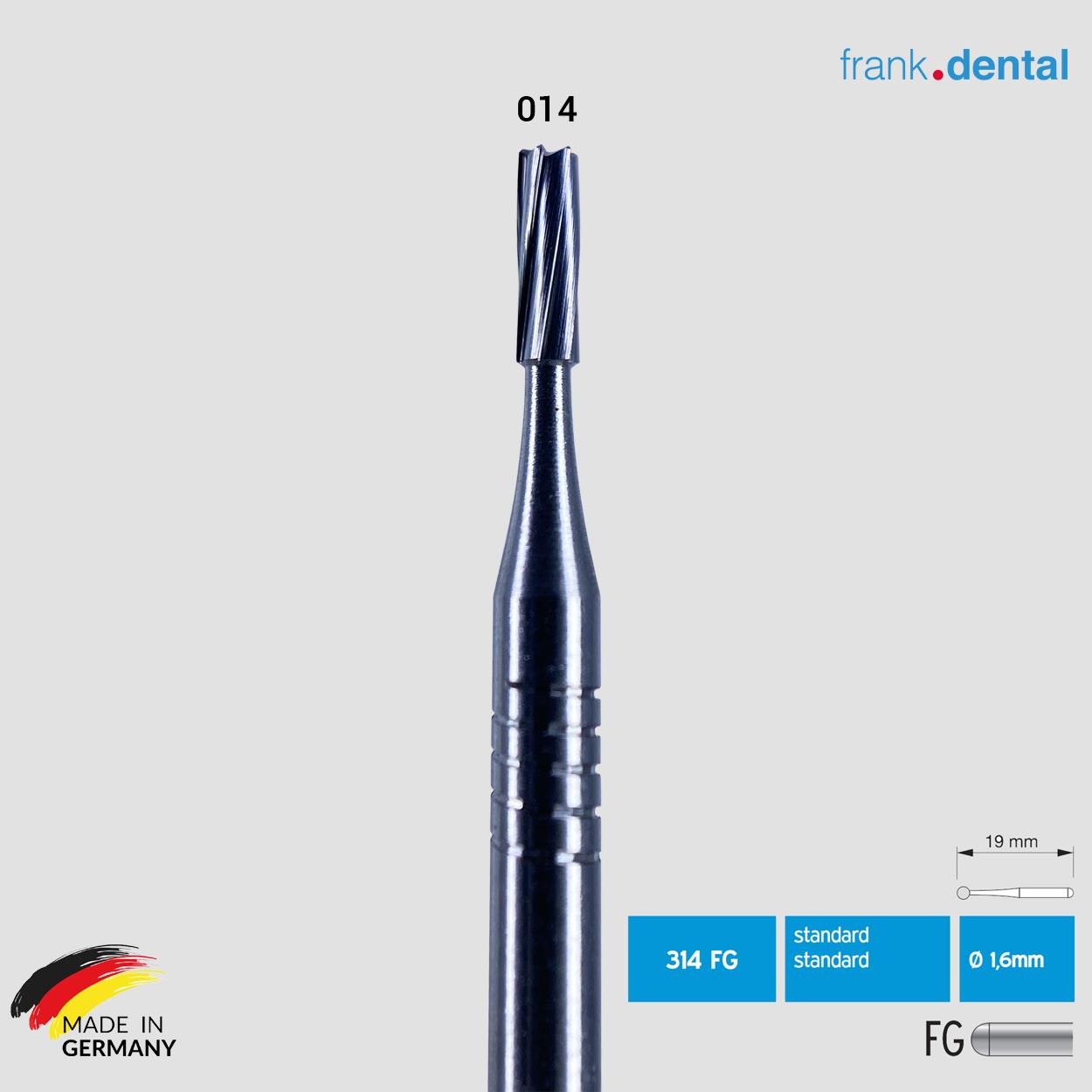 DentrealStore - Frank Dental Tungsten Carpide Bur C.21FG - for Air Turbine - 5 Pcs
