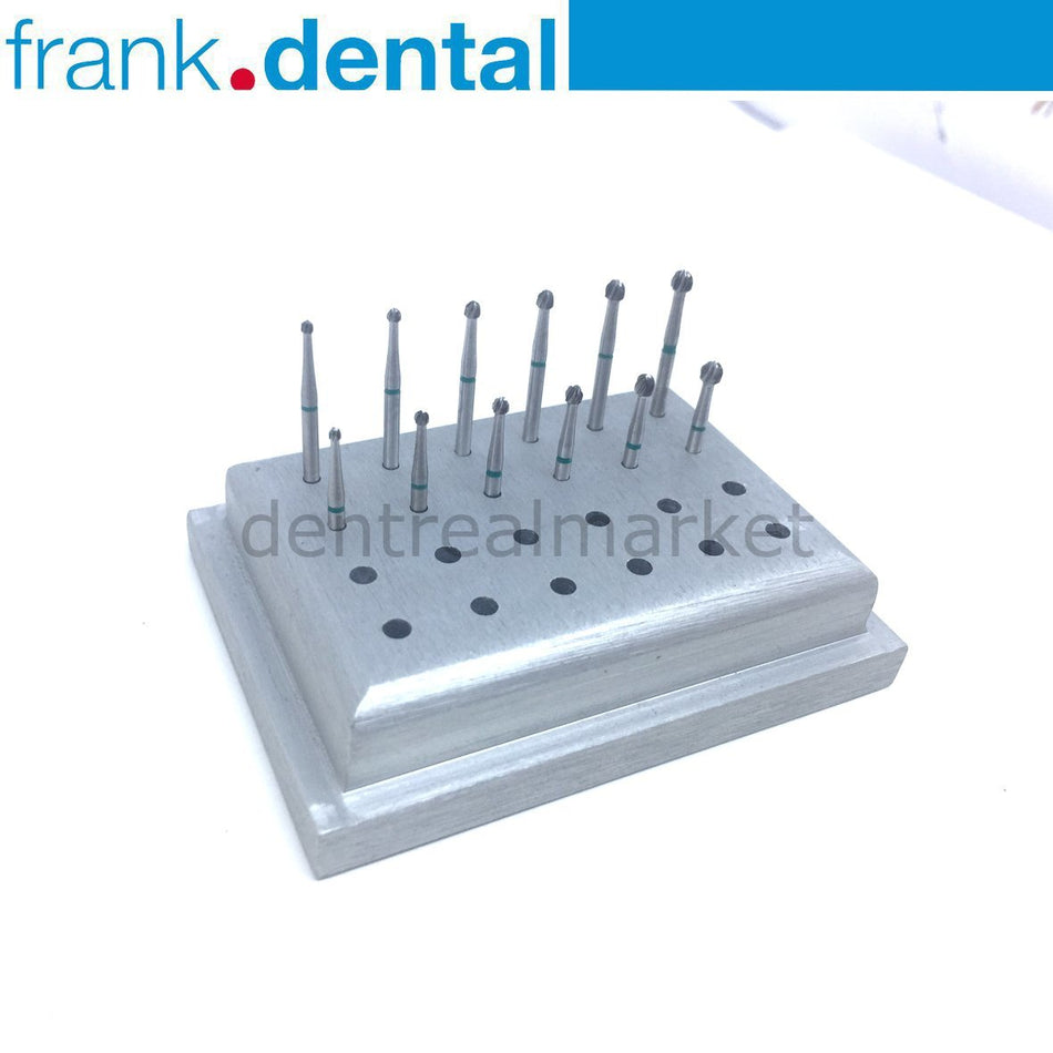 DentrealStore - Frank Dental Tungusten Carpide Rond Burs Kit for High Speed Handpiece