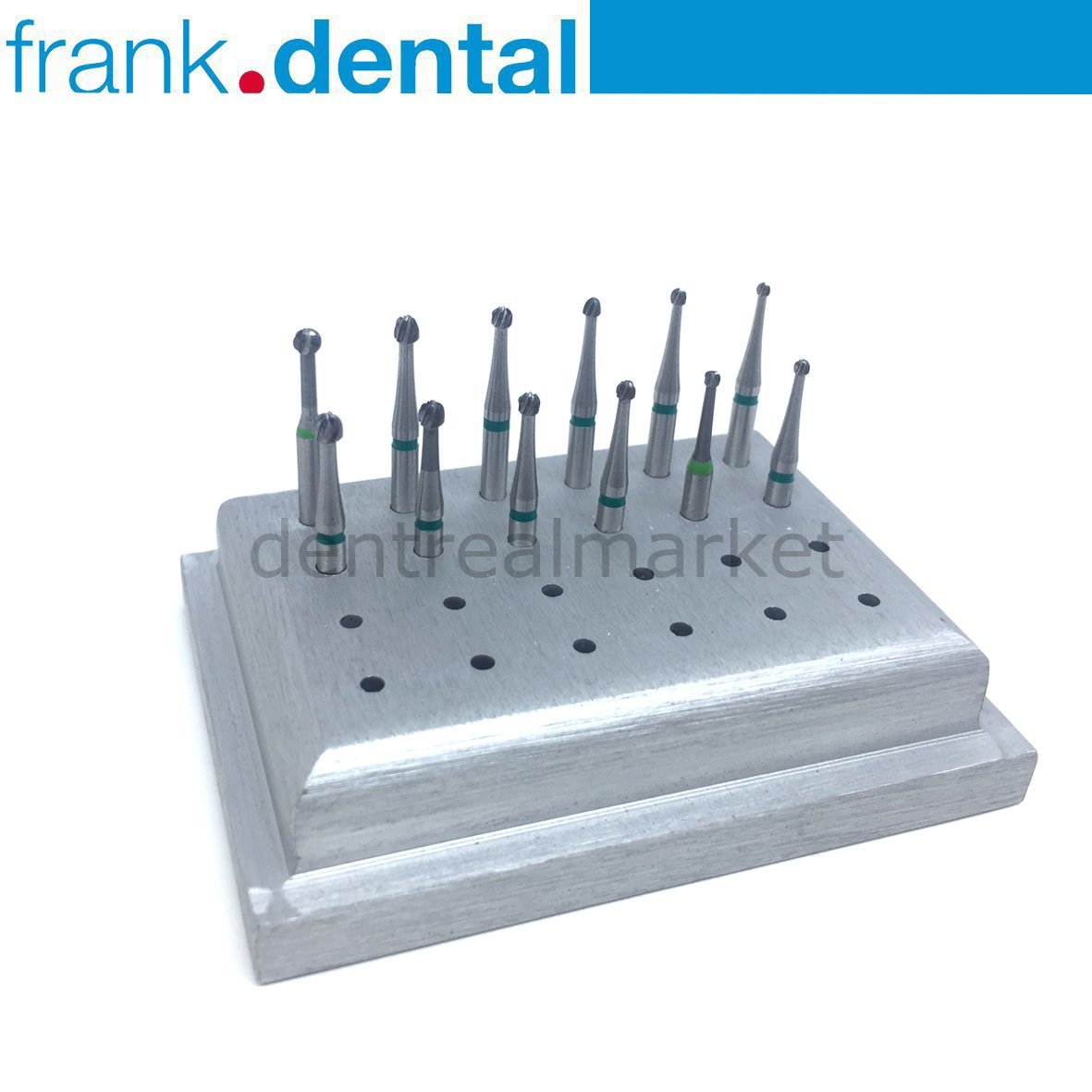 DentrealStore - Frank Dental Tungusten Carpide Rond Burs Kit for Contra- Angle