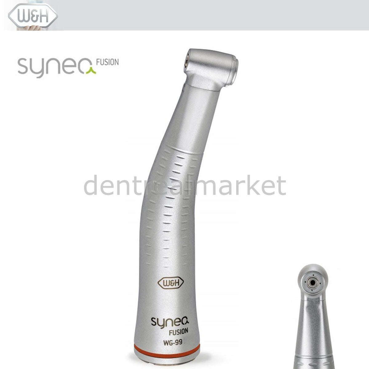 DentrealStore - W&H Dental WG-99 A Synea Fusion Red Belt Contra-angle